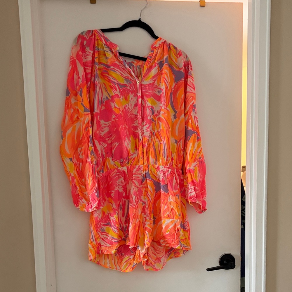 Lilly Pulitzer Pink and Orange Patterned Jumper